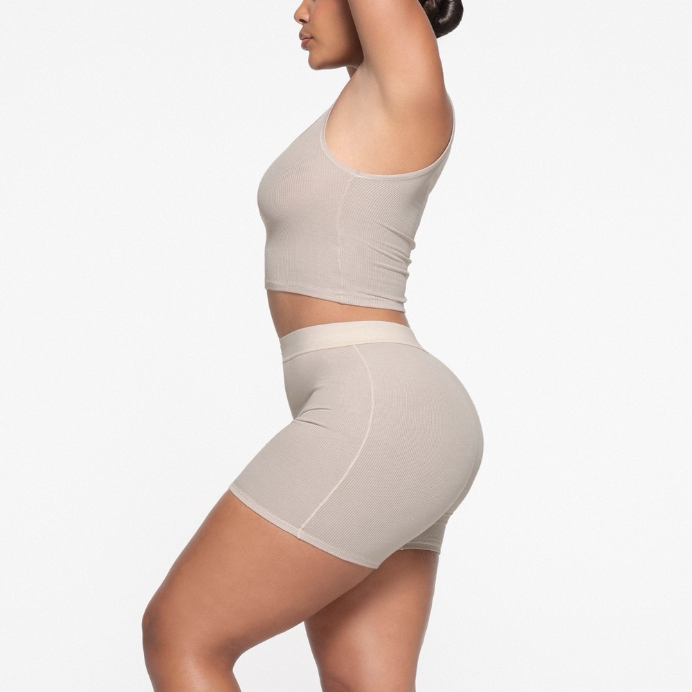 Skims Cotton Rib Boxer - Picture 3 of 7